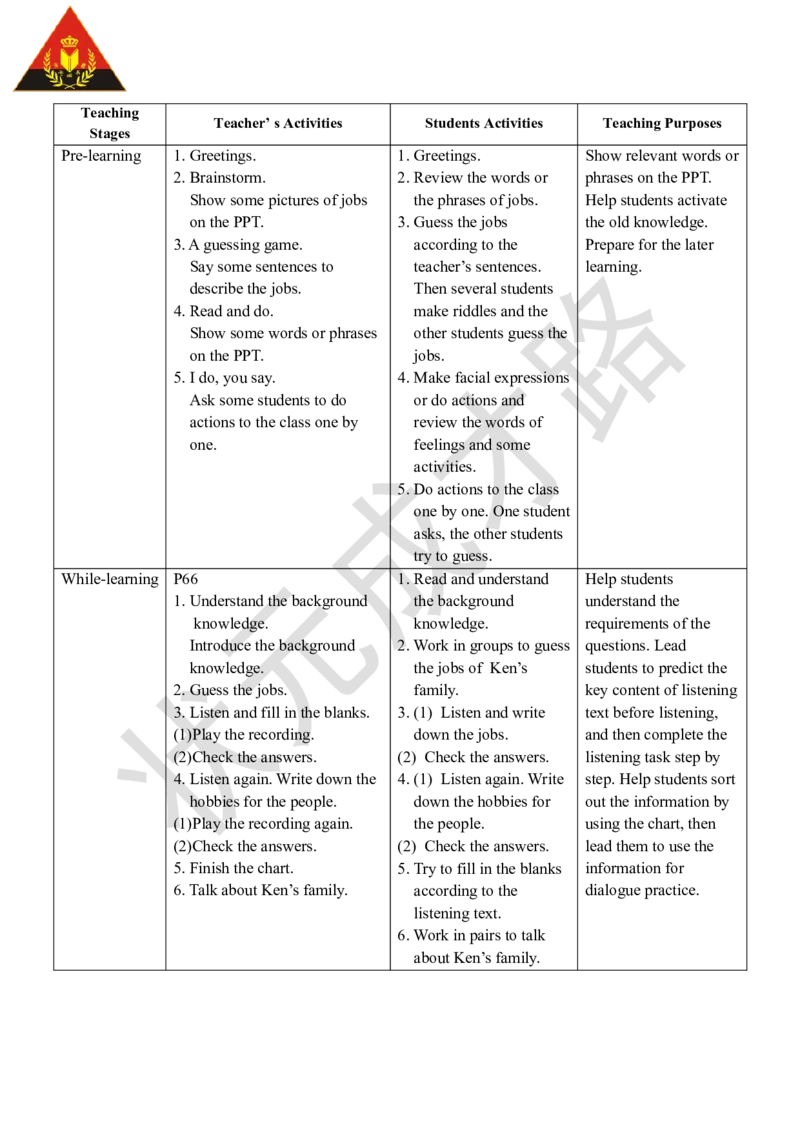 Thefirstperiod(第一课时)_26春四年级上下册人教版_四上英语合集人教版PEP英语四年级上册新教材（教学视频+课件+动画+音频+练习+教案）_19同步教案课件_人教pep3_3-6上册_6年级上册