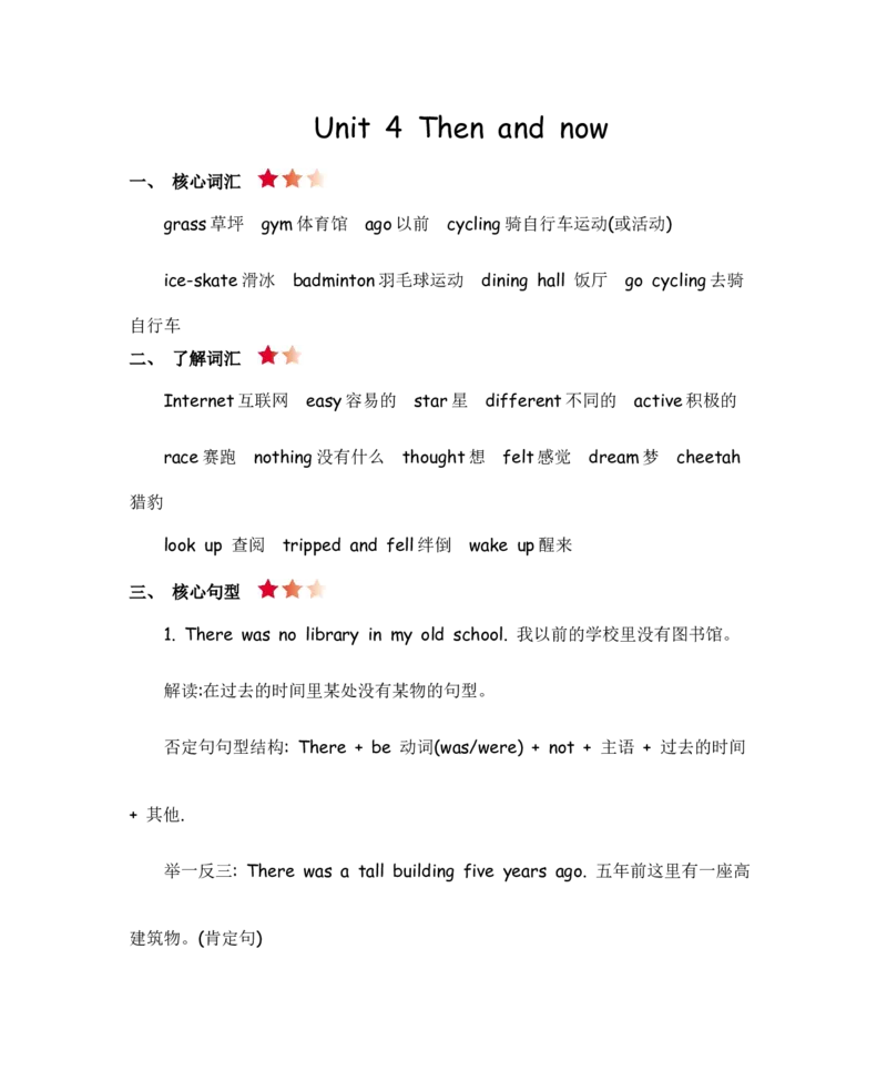 人教六下Unit4知识清单_26春四年级上下册人教版_四上英语合集人教版PEP英语四年级上册新教材（教学视频+课件+动画+音频+练习+教案）_19同步教案课件_人教pep3_3-6年级下册_6年级下册