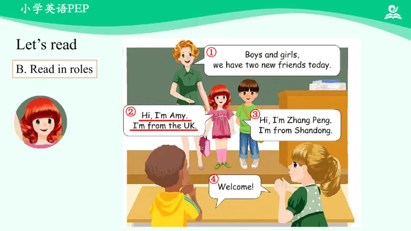 Unit1PartA课件_26春四年级上下册人教版_四上英语合集人教版PEP英语四年级上册新教材（教学视频+课件+动画+音频+练习+教案）_19同步教案课件_人教pep3_3年级下册_PDF课件