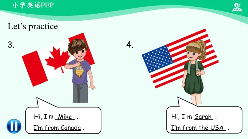 Unit1PartA课件_26春四年级上下册人教版_四上英语合集人教版PEP英语四年级上册新教材（教学视频+课件+动画+音频+练习+教案）_19同步教案课件_人教pep3_3年级下册_PDF课件