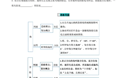 6.3.1角的概念（导学案）-（人教版2024）_初中数学_七年级数学上册（人教版）_导学案