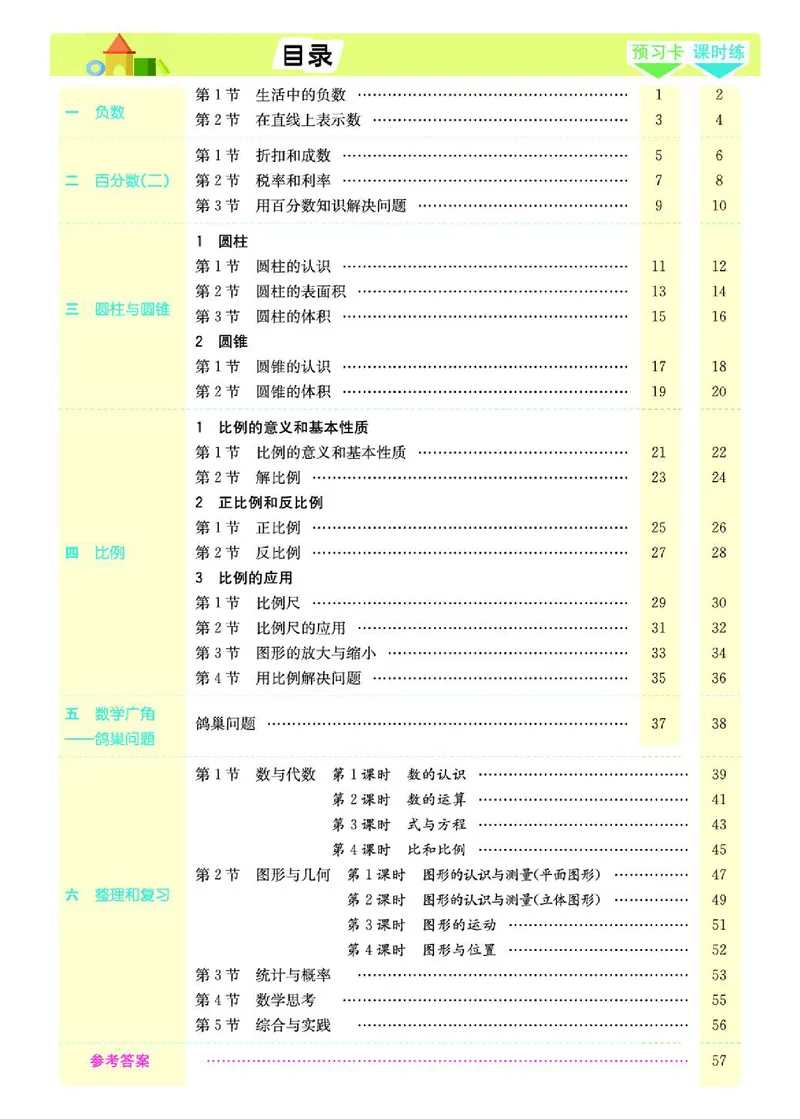 七彩课堂人教版数学6年级学生用书素养提升手册_26春四年级上下册人教版_四上英语合集人教版PEP英语四年级上册新教材（教学视频+课件+动画+音频+练习+教案）_17练习资料_《预习卡》