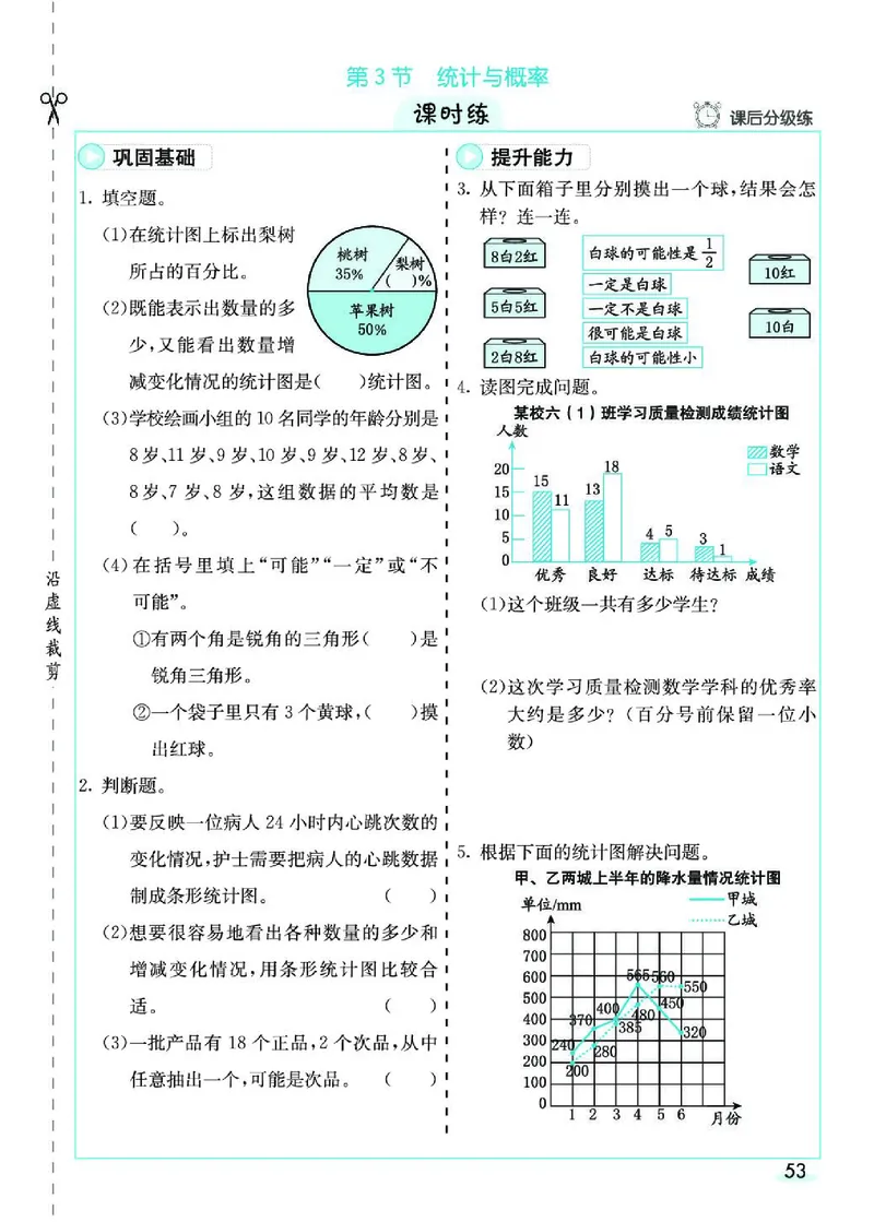 七彩课堂人教版数学6年级学生用书素养提升手册_26春四年级上下册人教版_四上英语合集人教版PEP英语四年级上册新教材（教学视频+课件+动画+音频+练习+教案）_17练习资料_《预习卡》