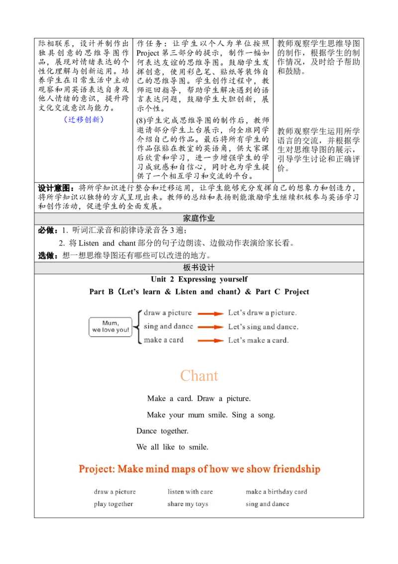 Unit2Expressingyourself教案(1)_26春四年级上下册人教版_四上英语合集人教版PEP英语四年级上册新教材（教学视频+课件+动画+音频+练习+教案）_19同步教案课件_人教pep3_3-6下册_2025春_教案