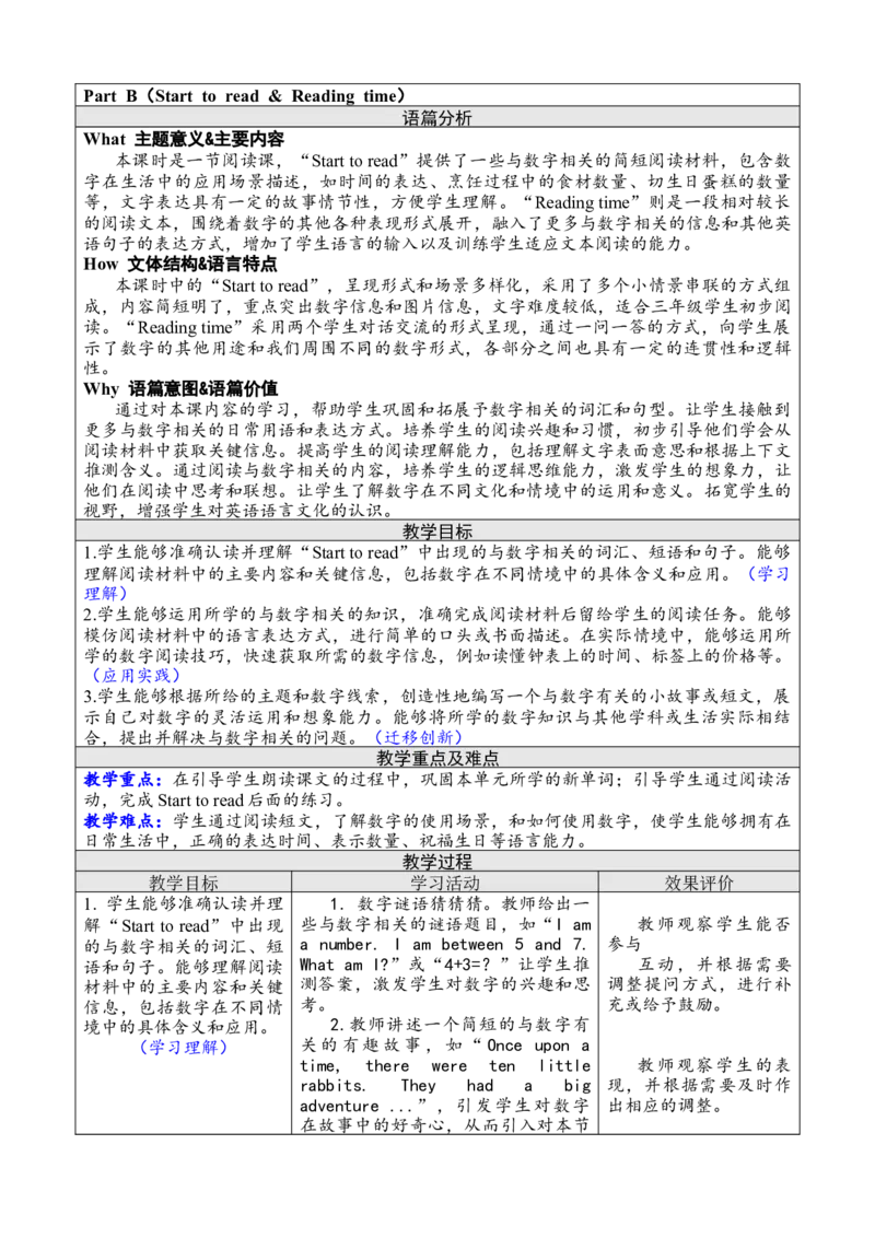 Unit6Usefulnumbers教案_26春四年级上下册人教版_四上英语合集人教版PEP英语四年级上册新教材（教学视频+课件+动画+音频+练习+教案）_19同步教案课件_人教pep3_3-6上册