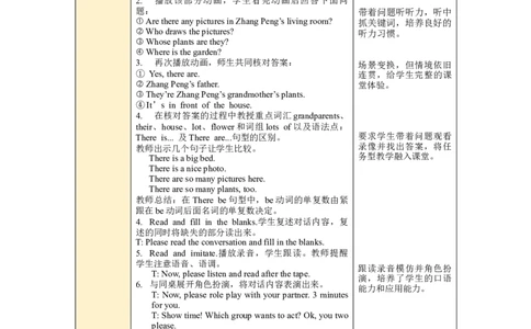 Unit5第4课时PartBLet'stry&Let'stalk_26春四年级上下册人教版_四上英语合集人教版PEP英语四年级上册新教材（教学视频+课件+动画+音频+练习+教案）_19同步教案课件_人教pep3_3-6上册