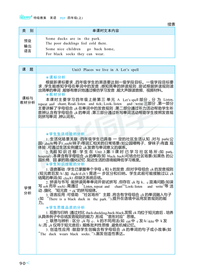 Unit3Placeswelivein_26春四年级上下册人教版_四上英语合集人教版PEP英语四年级上册新教材（教学视频+课件+动画+音频+练习+教案）_19同步教案课件_人教pep3_3-6上册_4年级上册（25秋）