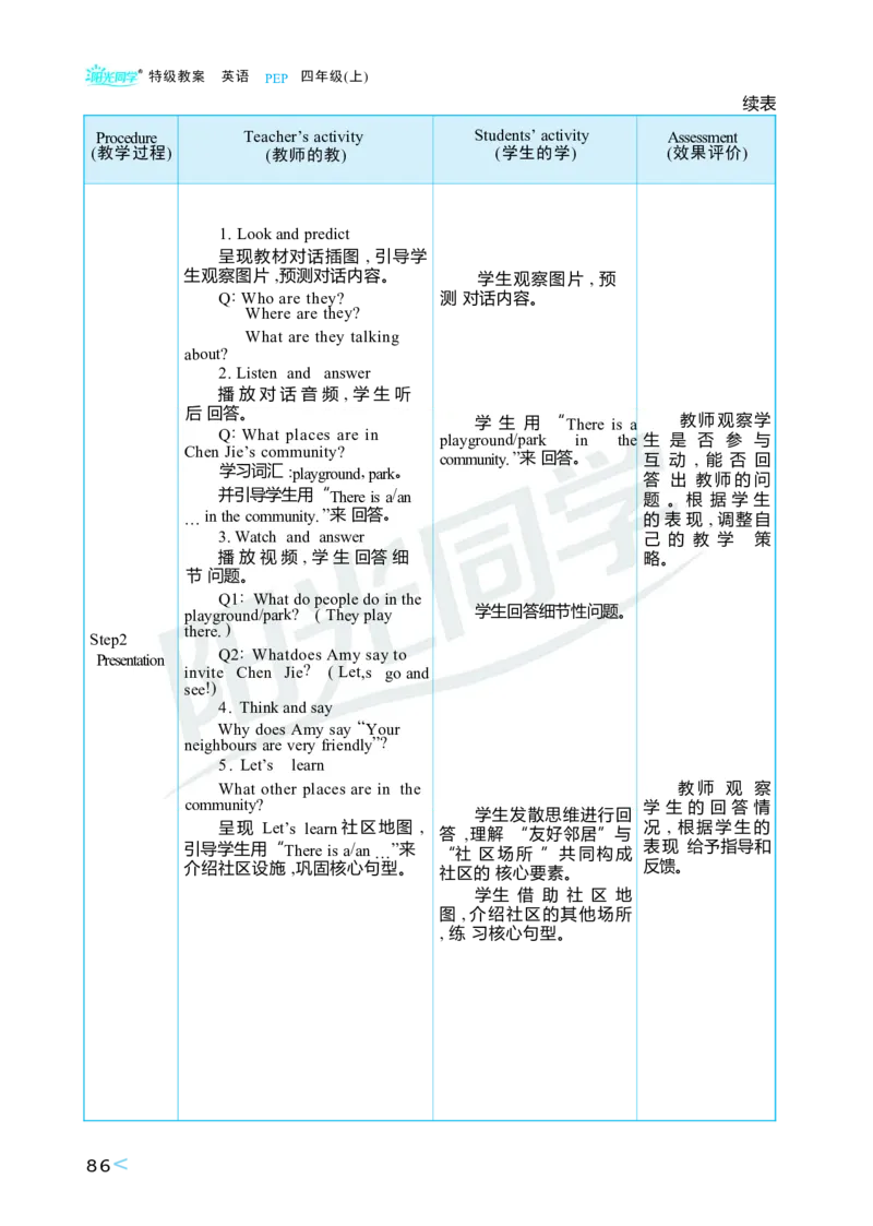 Unit3Placeswelivein_26春四年级上下册人教版_四上英语合集人教版PEP英语四年级上册新教材（教学视频+课件+动画+音频+练习+教案）_19同步教案课件_人教pep3_3-6上册_4年级上册（25秋）