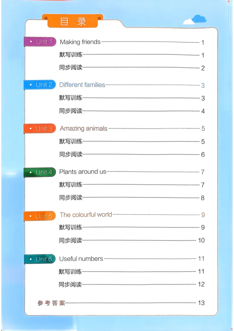 三年级英语上册人教PEP版24秋《学霸冲A卷》默写训练与同步阅读_26春四年级上下册人教版_四上英语合集人教版PEP英语四年级上册新教材（教学视频+课件+动画+音频+练习+教案）