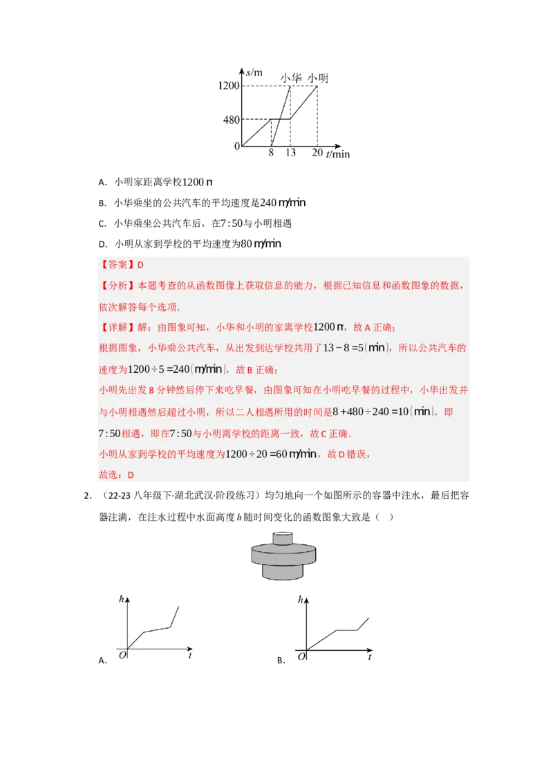 专题04一次函数（知识串讲+热考题型+真题训练）（教师版）_初中数学_八年级数学下册（人教版）_重难点题型高分突破-U207