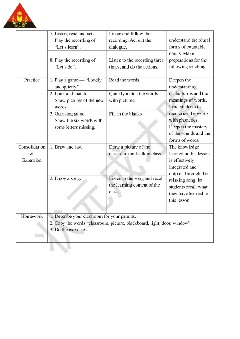 Thesecondperiod(第二课时)_26春四年级上下册人教版_四上英语合集人教版PEP英语四年级上册新教材（教学视频+课件+动画+音频+练习+教案）_19同步教案课件_人教pep3_3-6上册_4年级上册_Unit1