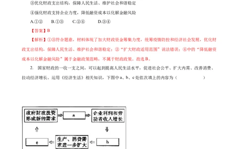 专题03收入与分配（解析版）_8.2025政治总复习_赠品通用版（老高考）复习资料_一轮复习_2023年高考政治一轮复习小题多维练（人教版）