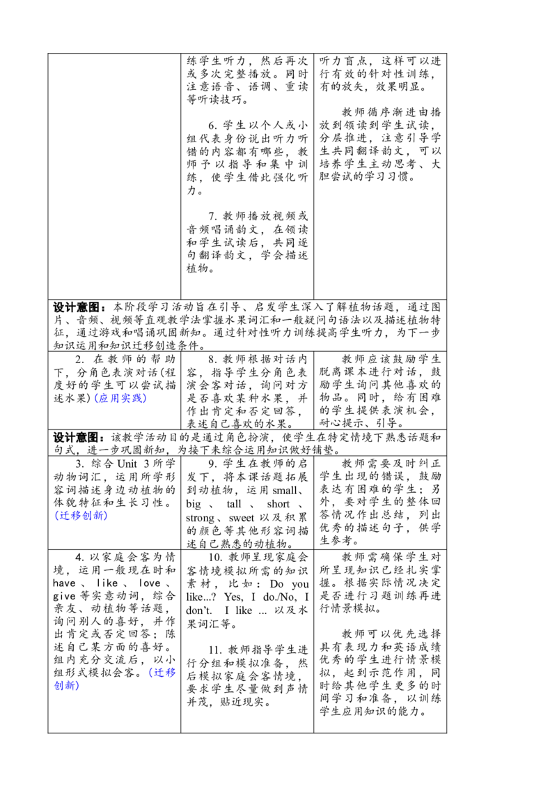 Unit4第二课时PartALet'slearn&Listenandchant_26春四年级上下册人教版_四上英语合集人教版PEP英语四年级上册新教材（教学视频+课件+动画+音频+练习+教案）_19同步教案课件_人教pep3
