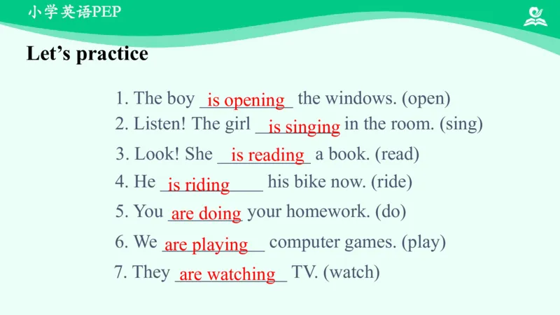 Unit6Workquietly!-PartA课件_26春四年级上下册人教版_四上英语合集人教版PEP英语四年级上册新教材（教学视频+课件+动画+音频+练习+教案）_19同步教案课件_人教pep3_5年级下册_PDF课件