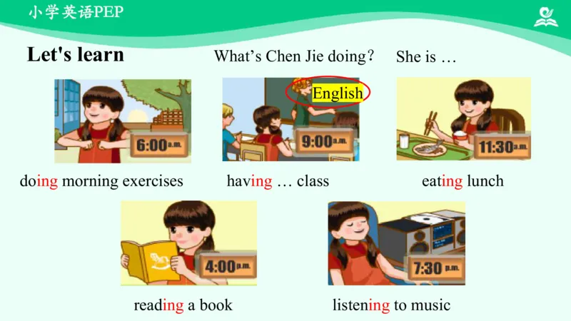 Unit6Workquietly!-PartA课件_26春四年级上下册人教版_四上英语合集人教版PEP英语四年级上册新教材（教学视频+课件+动画+音频+练习+教案）_19同步教案课件_人教pep3_5年级下册_PDF课件