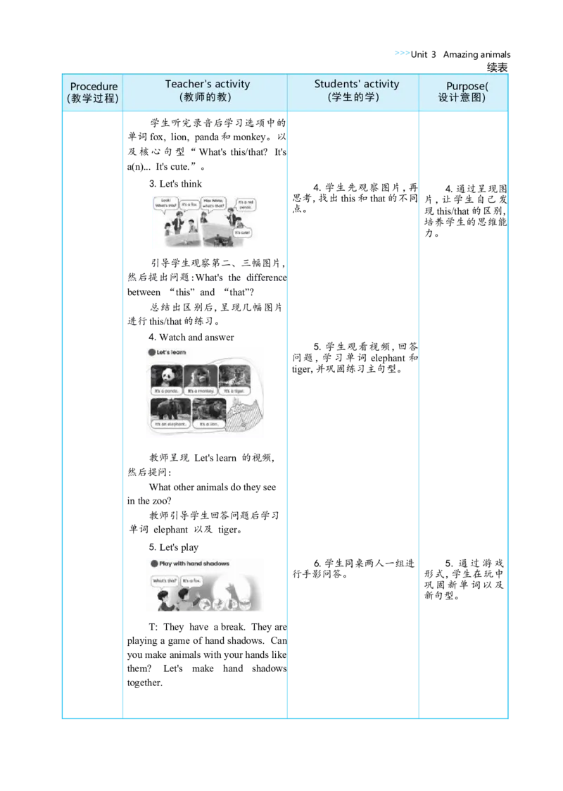 Unit3AmazinganimalsPartBLet'stalk&Let'slearn大单元整体教学设计_26春四年级上下册人教版_四上英语合集人教版PEP英语四年级上册新教材（教学视频+课件+动画+音频+练习+教案）_Unit3