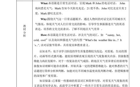 Unit5第一课时_26春四年级上下册人教版_四上英语合集人教版PEP英语四年级上册新教材（教学视频+课件+动画+音频+练习+教案）_19同步教案课件_人教pep3_3-6上册_4年级上册（25秋新教材）