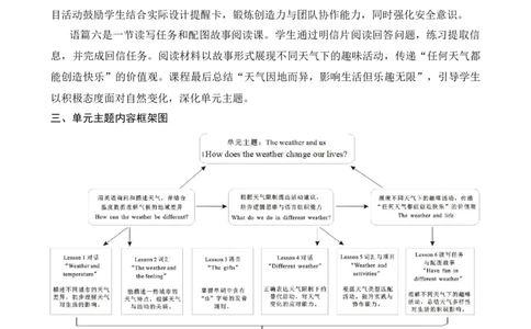Unit5Theweatherandus教案_26春四年级上下册人教版_四上英语合集人教版PEP英语四年级上册新教材（教学视频+课件+动画+音频+练习+教案）_19同步教案课件_人教pep3_3-6上册