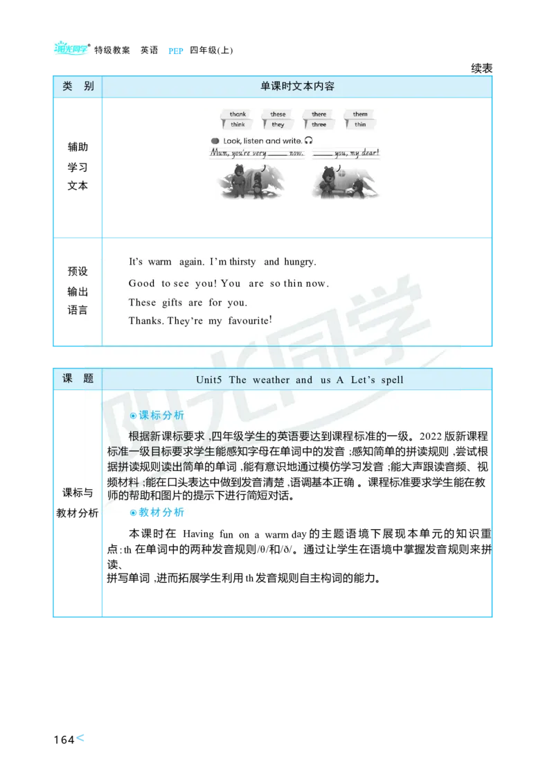 Unit5Theweatherandus_26春四年级上下册人教版_四上英语合集人教版PEP英语四年级上册新教材（教学视频+课件+动画+音频+练习+教案）_19同步教案课件_人教pep3_3-6上册_4年级上册（25秋）