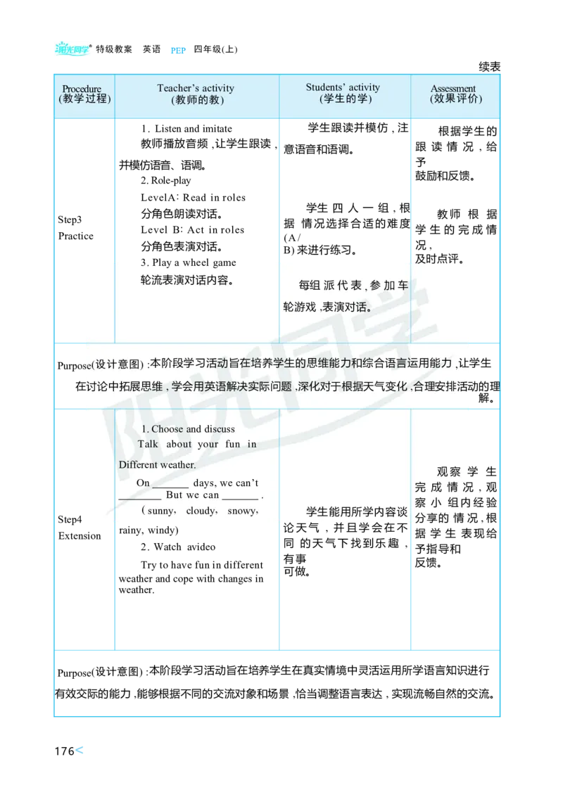 Unit5Theweatherandus_26春四年级上下册人教版_四上英语合集人教版PEP英语四年级上册新教材（教学视频+课件+动画+音频+练习+教案）_19同步教案课件_人教pep3_3-6上册_4年级上册（25秋）