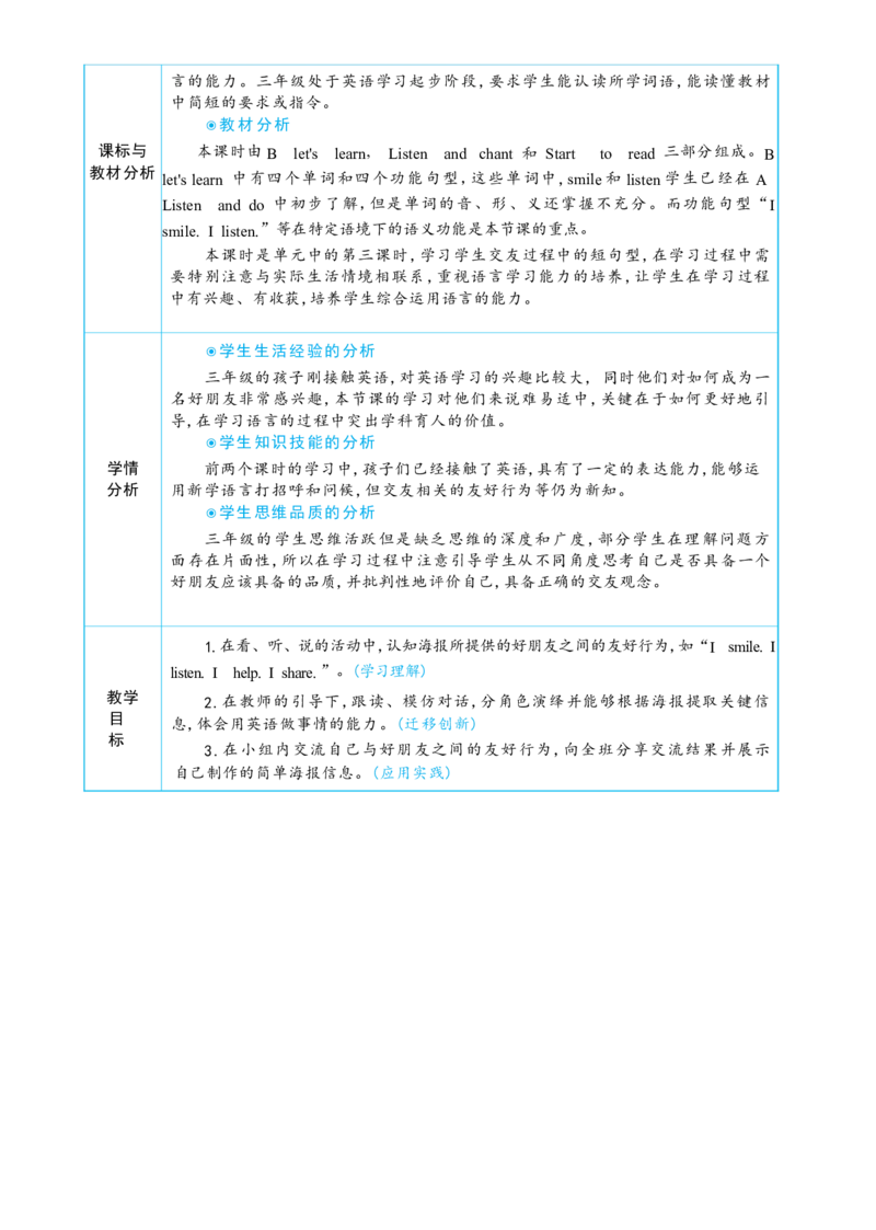Unit1MakingfriendsPartBlet'slearn&Starttoread大单元整体教学设计_26春四年级上下册人教版_四上英语合集人教版PEP英语四年级上册新教材（教学视频+课件+动画+音频+练习+教案）_3-6上册