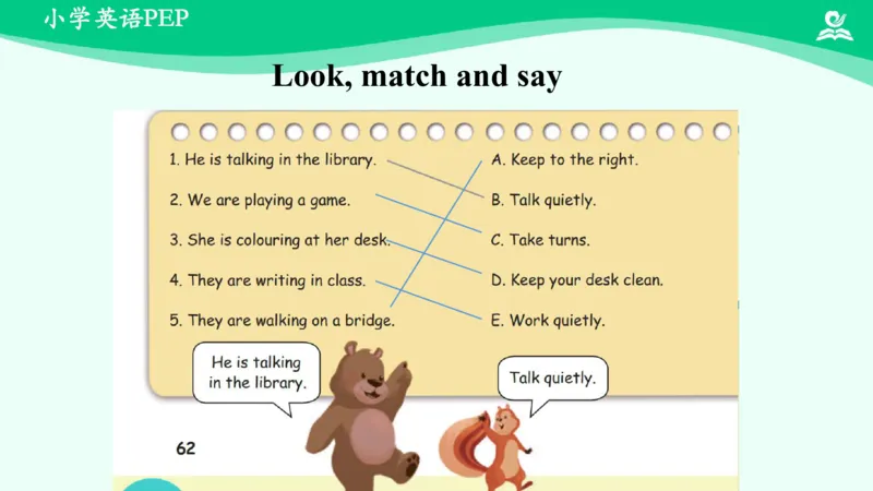 Unit6Workquietly!-PartB课件_26春四年级上下册人教版_四上英语合集人教版PEP英语四年级上册新教材（教学视频+课件+动画+音频+练习+教案）_19同步教案课件_人教pep3_5年级下册_PDF课件