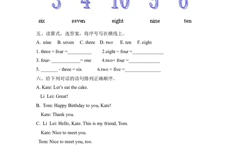 三上Unit6PartB第二课时_26春四年级上下册人教版_四上英语合集人教版PEP英语四年级上册新教材（教学视频+课件+动画+音频+练习+教案）_19同步教案课件_人教pep3_3-6年级上册_课时练