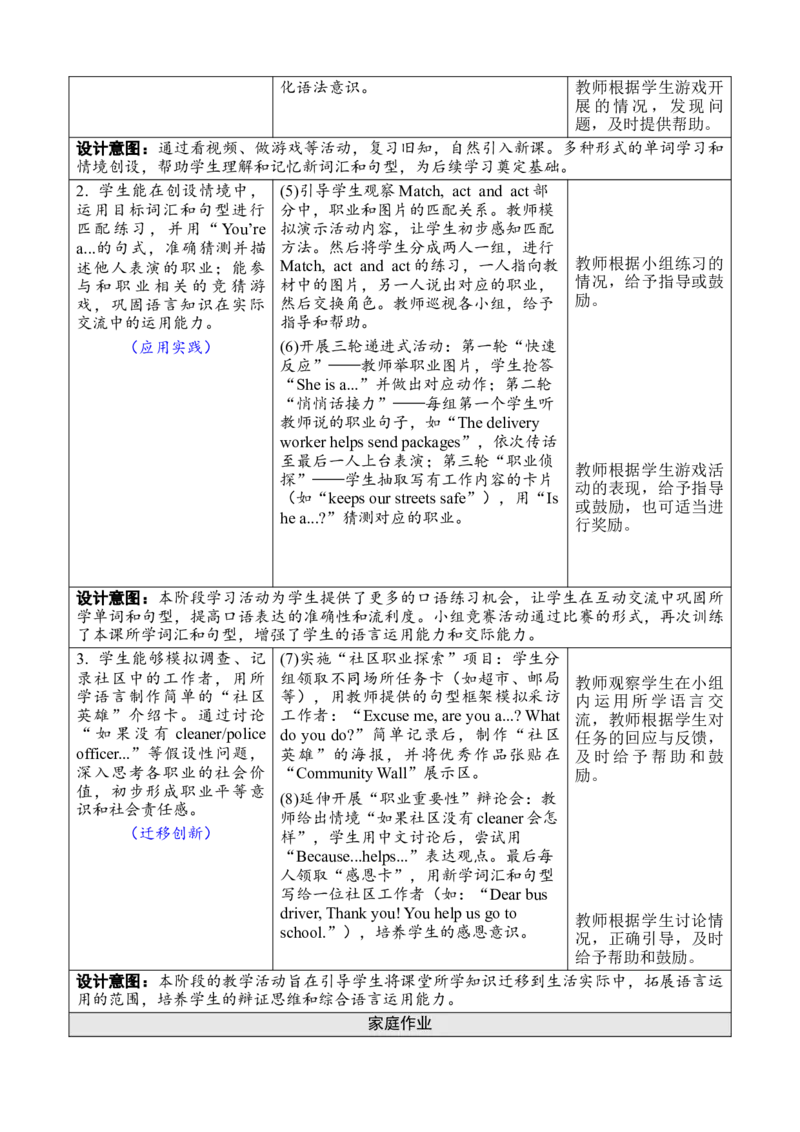 Unit4Helpinginthecommunity教案_26春四年级上下册人教版_四上英语合集人教版PEP英语四年级上册新教材（教学视频+课件+动画+音频+练习+教案）_19同步教案课件_人教pep3_3-6上册