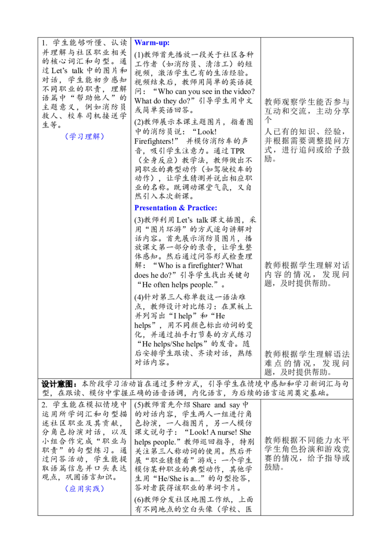 Unit4Helpinginthecommunity教案_26春四年级上下册人教版_四上英语合集人教版PEP英语四年级上册新教材（教学视频+课件+动画+音频+练习+教案）_19同步教案课件_人教pep3_3-6上册