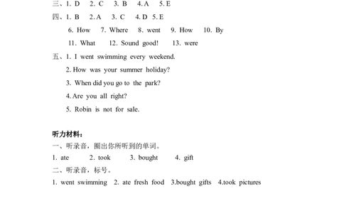 六下Unit3PartB第二课时_26春四年级上下册人教版_四上英语合集人教版PEP英语四年级上册新教材（教学视频+课件+动画+音频+练习+教案）_19同步教案课件_人教pep3_3-6年级下册_6年级下册