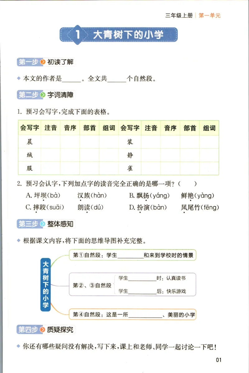 一本三年级上册语文高效预习单_26春四年级上下册人教版_四上英语合集人教版PEP英语四年级上册新教材（教学视频+课件+动画+音频+练习+教案）_17练习资料_《预习卡》_1-6上册