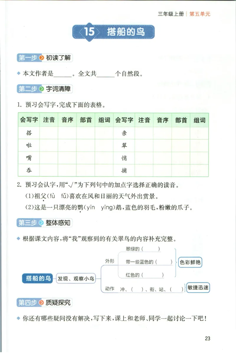 一本三年级上册语文高效预习单_26春四年级上下册人教版_四上英语合集人教版PEP英语四年级上册新教材（教学视频+课件+动画+音频+练习+教案）_17练习资料_《预习卡》_1-6上册