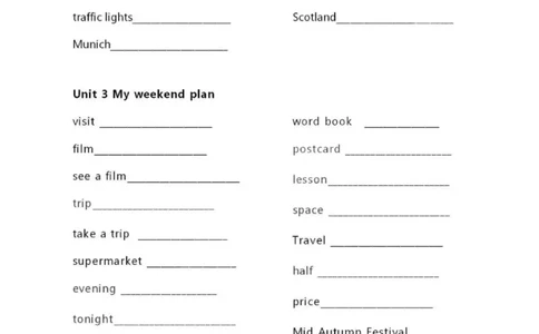 人教PEP六上单词默写表_26春四年级上下册人教版_四上英语合集人教版PEP英语四年级上册新教材（教学视频+课件+动画+音频+练习+教案）_17练习资料_小学英语（预习复习资料大礼包）