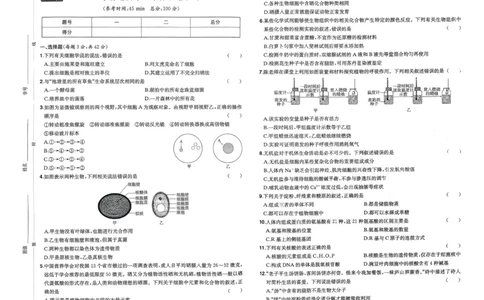 2025秋《一本&bull;初升高预备新高一》生物开学分班考_一本预备新高一语数英物化生25年