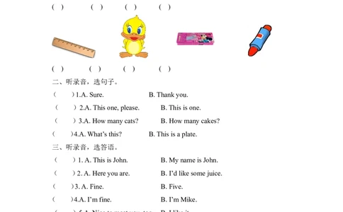 三上Unit6PartA第一课时_26春四年级上下册人教版_四上英语合集人教版PEP英语四年级上册新教材（教学视频+课件+动画+音频+练习+教案）_19同步教案课件_人教pep3_3-6年级上册_课时练