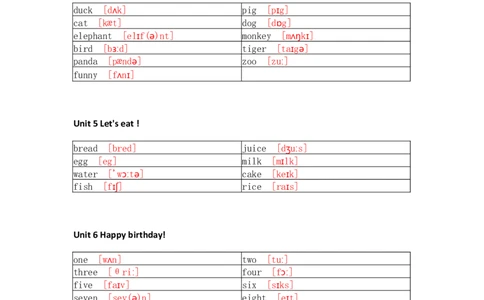 人教PEP版小学英语三年级上册单词默写_26春四年级上下册人教版_四上英语合集人教版PEP英语四年级上册新教材（教学视频+课件+动画+音频+练习+教案）_17练习资料_《单词默写表》