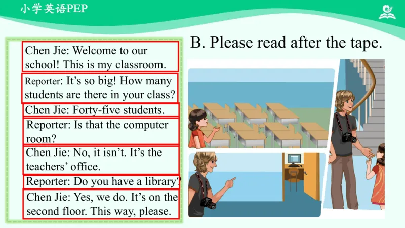 Unit1PartB课件_26春四年级上下册人教版_四上英语合集人教版PEP英语四年级上册新教材（教学视频+课件+动画+音频+练习+教案）_19同步教案课件_人教pep3_4年级下册_PDF课件