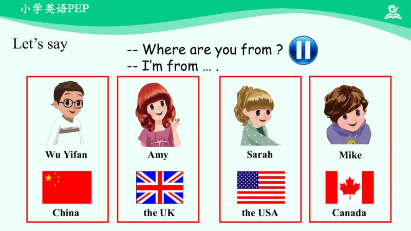 Unit1PartC课件_26春四年级上下册人教版_四上英语合集人教版PEP英语四年级上册新教材（教学视频+课件+动画+音频+练习+教案）_19同步教案课件_人教pep3_3年级下册_PDF课件