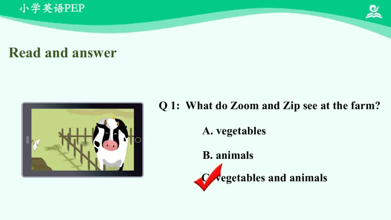 Unit4Atthefarm-PartC课件_26春四年级上下册人教版_四上英语合集人教版PEP英语四年级上册新教材（教学视频+课件+动画+音频+练习+教案）_19同步教案课件_人教pep3_4年级下册_PDF课件