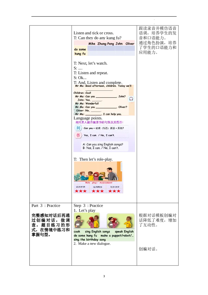 Unit4第4课时PartBLet'stry&Let'stalk_26春四年级上下册人教版_四上英语合集人教版PEP英语四年级上册新教材（教学视频+课件+动画+音频+练习+教案）_19同步教案课件_人教pep3_3-6上册