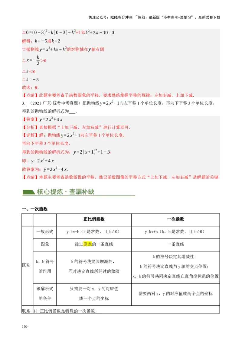 专题02函数及其性质（讲练）（解析版）_02中考总复习（2026版更新中）_02-数学-中考总复习_2024年中考复习资料_二轮复习资料_完2024年中考数学二轮复习课件+讲义+练习（全国通用）
