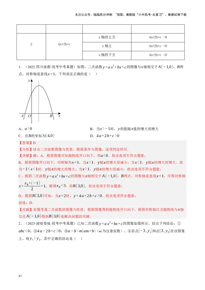 专题02函数及其性质（讲练）（解析版）_02中考总复习（2026版更新中）_02-数学-中考总复习_2024年中考复习资料_二轮复习资料_完2024年中考数学二轮复习课件+讲义+练习（全国通用）
