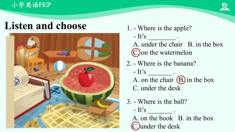 Recycle2PartB课件_26春四年级上下册人教版_四上英语合集人教版PEP英语四年级上册新教材（教学视频+课件+动画+音频+练习+教案）_19同步教案课件_人教pep3_3年级下册_PDF课件
