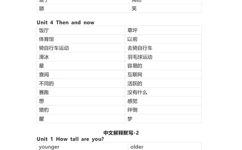 人教版PEP英语六年级下册单词默写表_26春四年级上下册人教版_四上英语合集人教版PEP英语四年级上册新教材（教学视频+课件+动画+音频+练习+教案）_17练习资料_《单词默写表》
