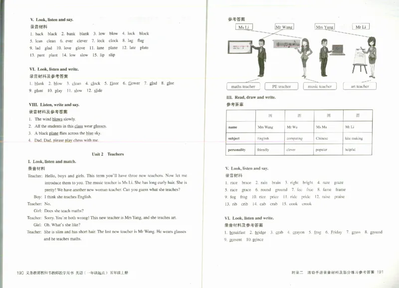 5上_26春四年级上下册人教版_四上英语合集人教版PEP英语四年级上册新教材（教学视频+课件+动画+音频+练习+教案）_16教师用书_小学英语_人教新起点小学英语（一起点）