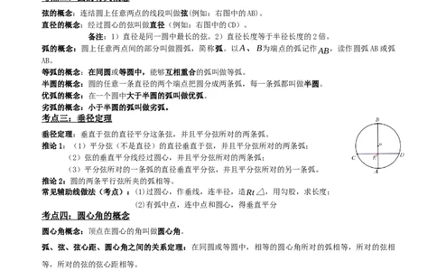 专题26圆的概念及性质（原卷版）_中考数学一轮复习word_原卷版