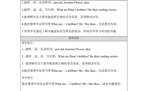 A-教学设计_26春四年级上下册人教版_四上英语合集人教版PEP英语四年级上册新教材（教学视频+课件+动画+音频+练习+教案）_19同步教案课件_人教pep3_3-6上册_《之江汇教案》24秋新教材_160