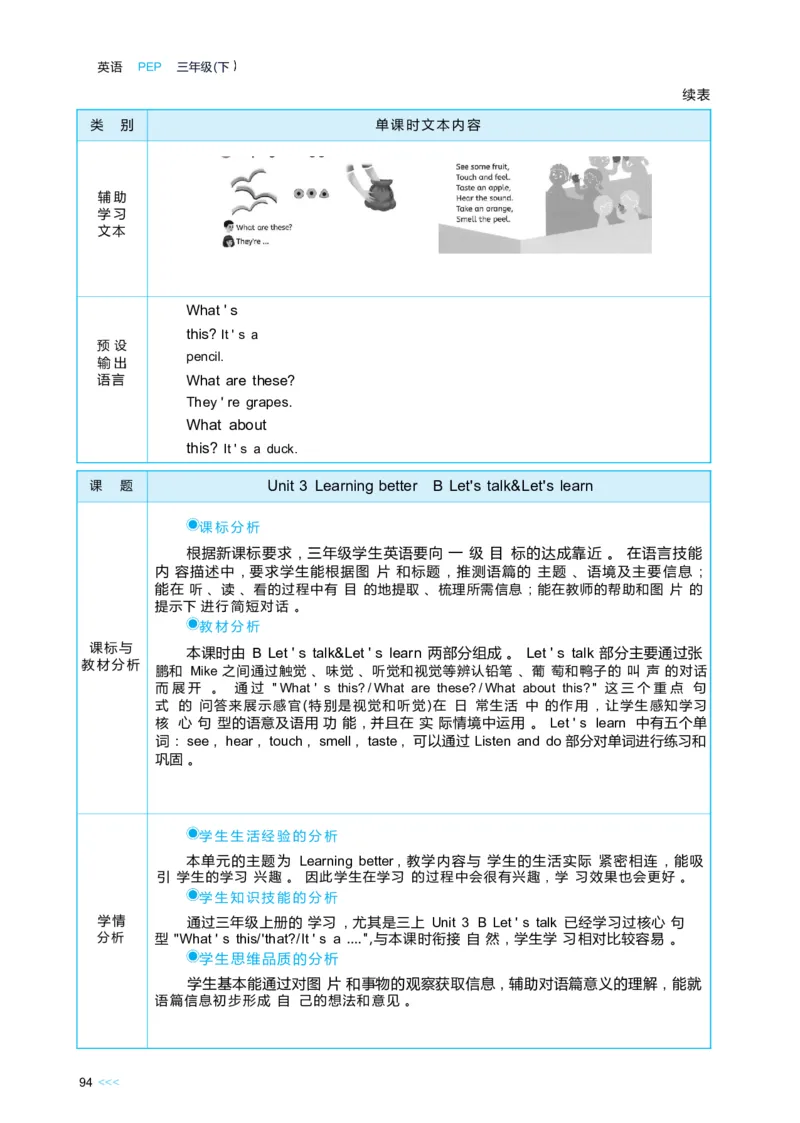 Unit3Learningbetter_26春四年级上下册人教版_四上英语合集人教版PEP英语四年级上册新教材（教学视频+课件+动画+音频+练习+教案）_19同步教案课件_人教pep3_3-6下册_3年级下册
