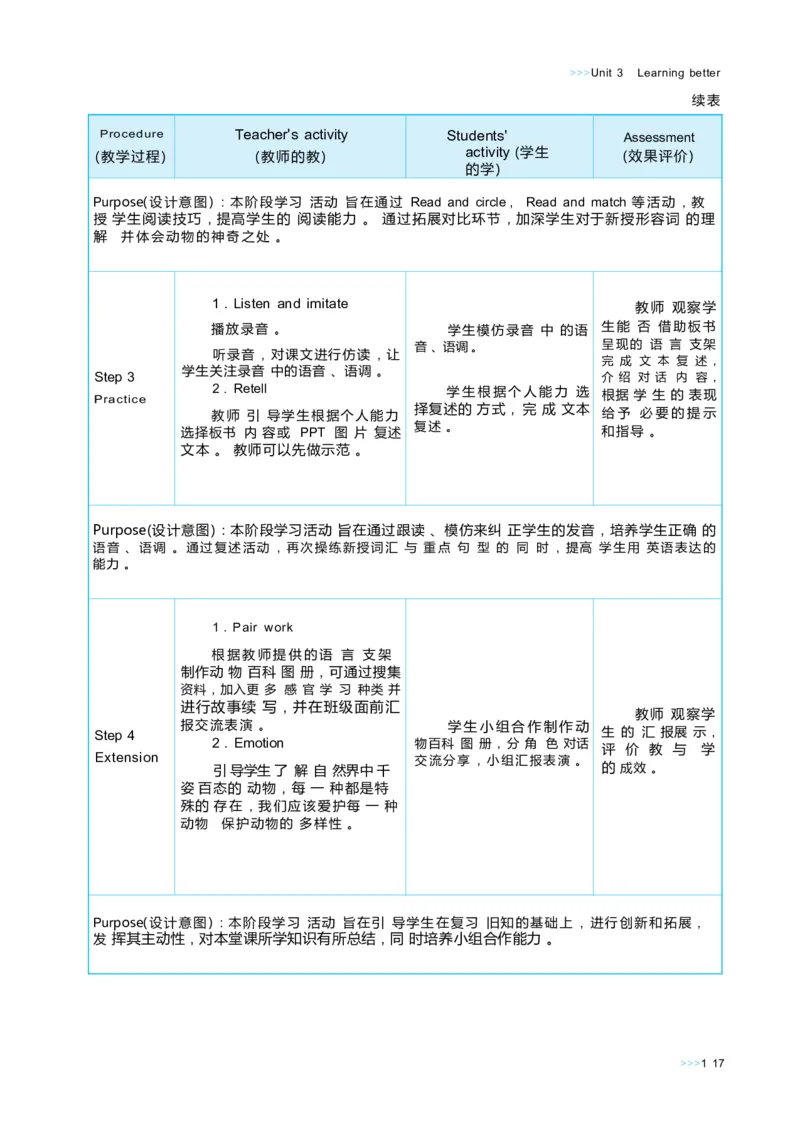 Unit3Learningbetter_26春四年级上下册人教版_四上英语合集人教版PEP英语四年级上册新教材（教学视频+课件+动画+音频+练习+教案）_19同步教案课件_人教pep3_3-6下册_3年级下册