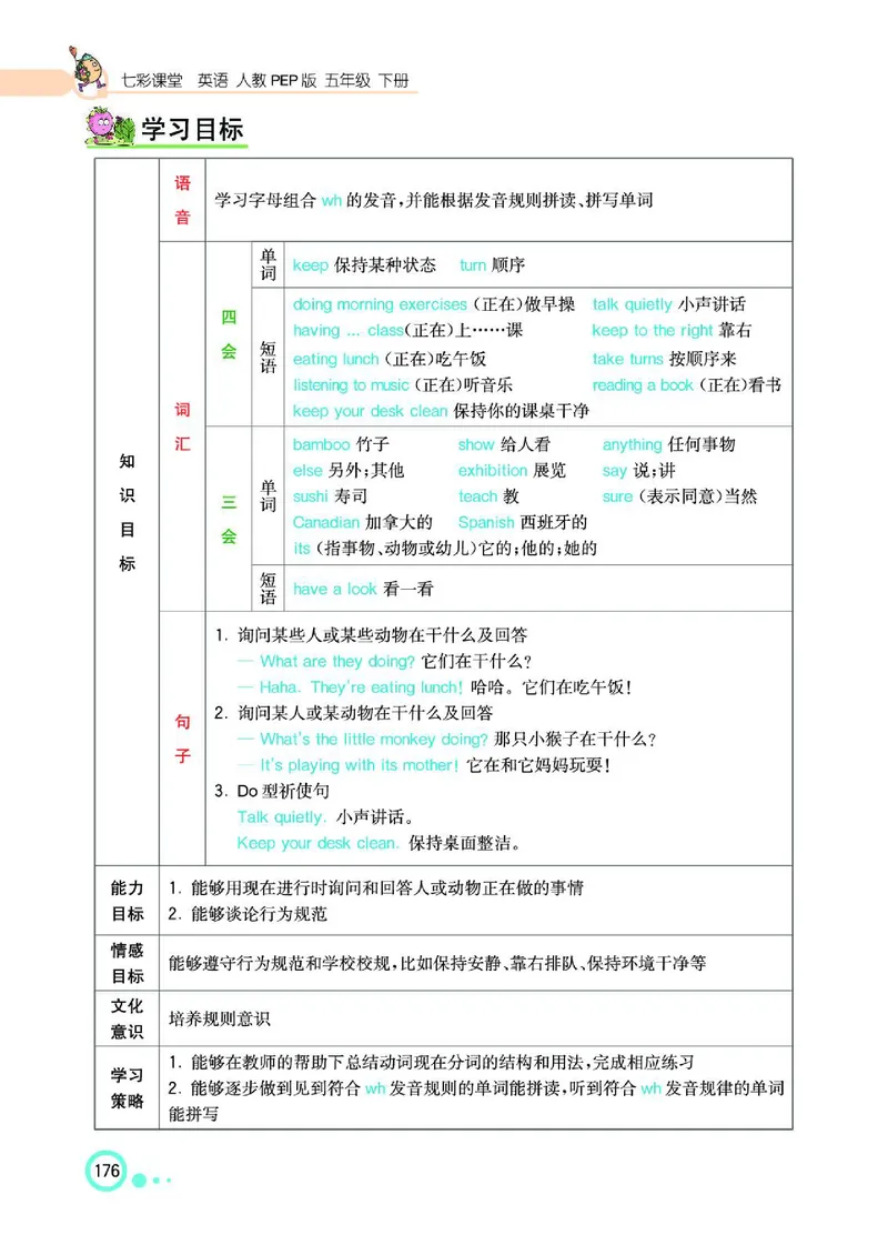 七彩课堂人教版英语5年级学生用书_26春四年级上下册人教版_四上英语合集人教版PEP英语四年级上册新教材（教学视频+课件+动画+音频+练习+教案）_17练习资料_《七彩课堂精品教辅》